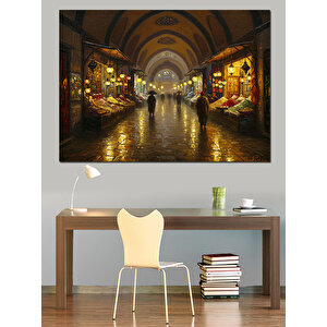 Tarihi Kapalıçarşıda Işık Yansıması Dekoratif Kanvas - Mdf Ahşap Tablo