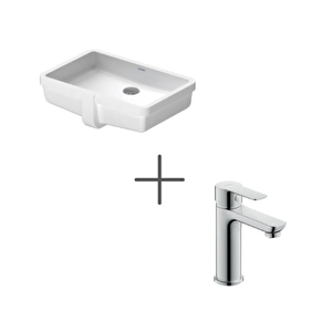 Vero Tezgah Altı Lavabo 49 Cm Ve A.1 Lavabo Bataryası, Medium