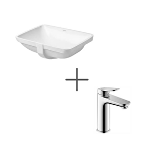 Starck 3 49 Cm Tezgahaltı Lavabo Ve Wave Lavabo Bataryası, Medium