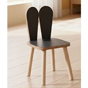 Montessori Çocuk Bunny 1 Adet Antrasit Sandalye