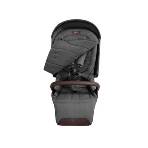 Inglesina Aptica Glam Tek El Tek Hamle Ile Katlanıp Açılan Çift Yön Bebek Arabası - Velvet Grey