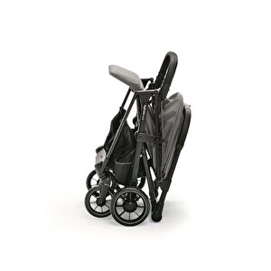 Inglesina Now Kendiliğinden Katlanan Tek Hamlede Açılan Kabin Boy Bebek Arabası - Snap Grey