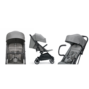 Inglesina Now Kendiliğinden Katlanan Tek Hamlede Açılan Kabin Boy Bebek Arabası - Snap Grey
