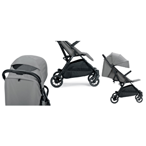Inglesina Now Kendiliğinden Katlanan Tek Hamlede Açılan Kabin Boy Bebek Arabası - Snap Grey
