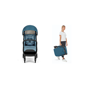 Quid2+ Tek El Tek Hamle Ile Katlanıp Açılan Kabin Boy Bebek Arabası - Manta Blue