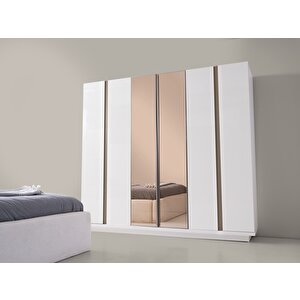 Miami 6 Kapaklı Gardırop %100 Mdf | Ücretsiz Teslimat Ve Kurulum