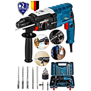 Lieber German 1500 Watt 2.28mm Bakır Sargılı 7.0 Joule Kablolu Kırıcı Delici Hilti Matkap +5 Uç Hediye