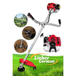Lieber German Teknoloji Ltc-20 Benzinli Yan Tipi Çapalı Ot Çalı Çim Biçme Tırpanı Tırpan Makinesi