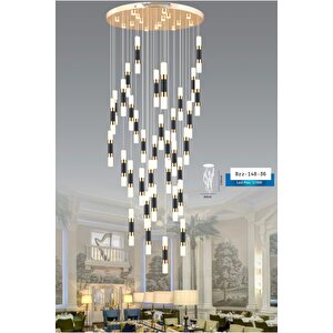 Luxury Exclusive Magna Avize 36 Lı Sarkıt Led Avize French Gold Sarı