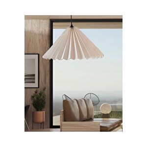 Modern Sarkıt Avize Seashell Avize Krem Renk Şık Görsellik Katar