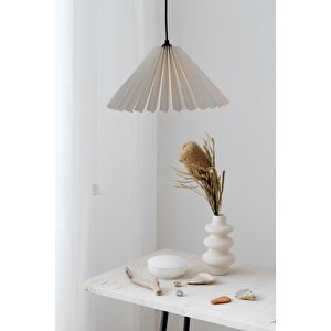 Modern Sarkıt Avize Seashell Avize Krem Renk Şık Görsellik Katar