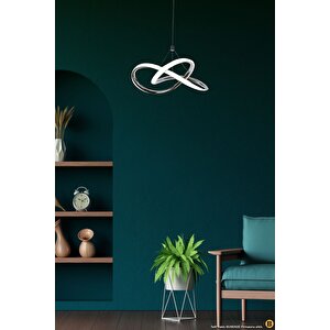 Modern Tekli Sarkıt Power Led Avize Siyah Beyaz Işık Ledli Avize