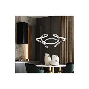 Modern Sarkıt Leggero Led Avize Krom 35 Cm Çap