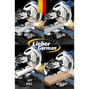 Lieber German Maxstar Serii 1700 Watt 210mm Bakır Sargılı Kızaklı Açılı Gönye Kesme Makinesi