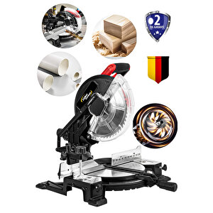 Lieber German Maxstar Serii 1500 Watt Bakır Sargılı 255 Mm 90° Açılı Gönye Ahşap Metal Kesme Makinesi