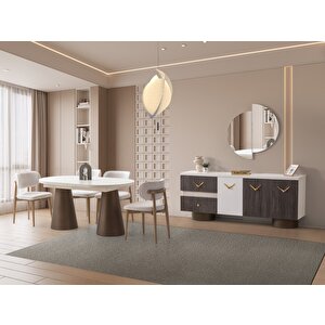 Nevada Yemek Odası Takımı %100 Mdf | Ücretsiz Teslimat Ve Kurulum