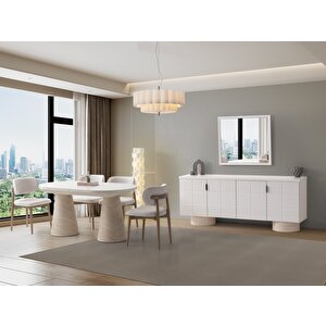 Houston Yemek Odası Takımı %100 Mdf | Ücretsiz Teslimat Ve Kurulum