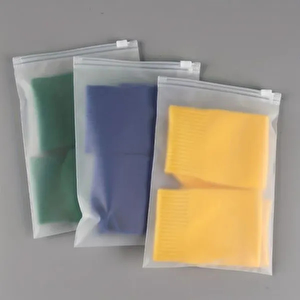 35 X 45 Cm Fermuarlı Buzlu Kargo Poşeti -130mikron (100 Adet) Valiz Ve Dolap Içi Düzenleyici Buzlu Fermuarlı Poşet Torba