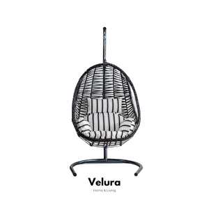 Cosmo Bahçe Salıncağı - Kahve Rattan Zebra Minder