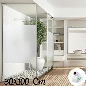 30 Cm X 1 Metre Cam Kumlama, Ofis, Duşakabin Ve Balkon Camı Kaplama Folyosu