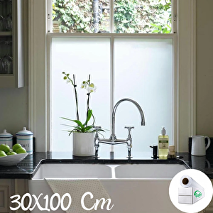 30 Cm X 1 Metre Cam Kumlama, Ofis, Duşakabin Ve Balkon Camı Kaplama Folyosu