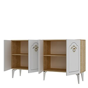 Vi̇oletdd (kb150) Konsol safir meşe- beyaz