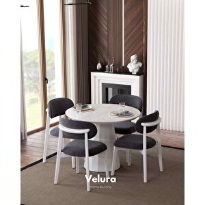 Siena Yemek Odası Takımı (yemek Masası + 4 Adet Sandalye) 100x100 cm