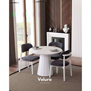 Siena Yemek Odası Takımı (yemek Masası + 4 Adet Sandalye) 100x100 cm
