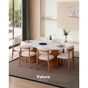 Vera Yemek Odası Takımı (yemek Masası + 4 Adet Sandalye) 90x180 cm