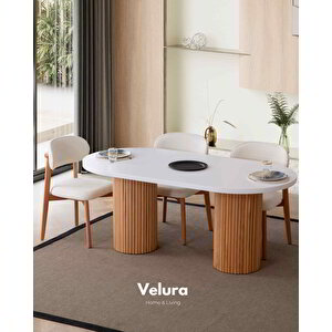Vera Yemek Odası Takımı (yemek Masası + 4 Adet Sandalye) 90x180 cm