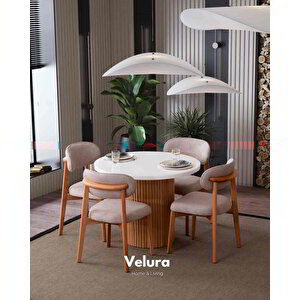 Talia Yemek Odası Takımı (yemek Masası + 4 Adet Sandalye) 100x100 cm