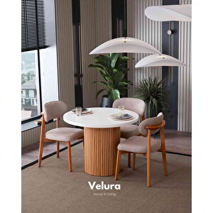Talia Yemek Odası Takımı (yemek Masası + 4 Adet Sandalye) 100x100 cm