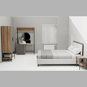 Lagomood Modulago Midi Otel Mobilya Takımı Antrasit Ceviz