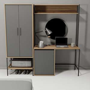 Lagomood Modulago Midi Otel Mobilya Takımı Antrasit Ceviz