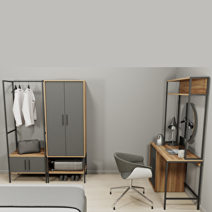 Lagomood Modulago Maxi Otel Mobilya Takımı Antrasit Ceviz