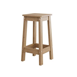 Edgar G4812 4 Adet Sepet Tabureli Bar Masası 160cm Ahşap Üst Beyaz Alt Karşılıklı Oturmalı Masa