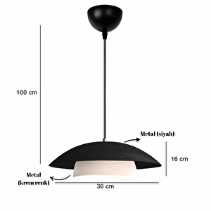 Stark Siyah Metal Large Avize Salon Mutfak Endüstriyel Sarkıt Otel Cafe Aydınlatma