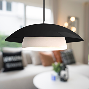 Stark Siyah Metal Large Avize Salon Mutfak Endüstriyel Sarkıt Otel Cafe Aydınlatma