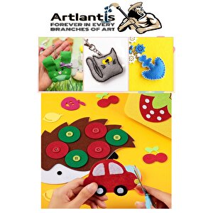 Keçe 35x50 Cm 10 Renk 1 Paket 2.0 Mm Renkli Hobi Keçesi Elişi Keçe Kumaşı Anasınıfı Kreş Okul Öncesi El Sanatları
