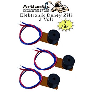 Elektronik Deney Zili 3 Adet Deney Proje Tasarım Zili 3 Volt Alarm Sinyal Zili Haparlör Mini Zil