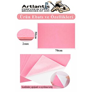 Lacivert Yapışkanlı Keçe 50x70 Cm 3 Adet 2.0 Mm Kendinden Yapışkanlı Renkli Hobi Keçesi Elişi Keçe Kumaşı Anasınıfı