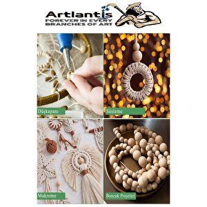 Renkli Ahşap Boncuk 14mm 50 Li 1 Paket Renkli Ahşap Boyalı Yuvarlak Doğal Boncuklar Saç Takı Tasarım Ektinlik Kreş Okul
