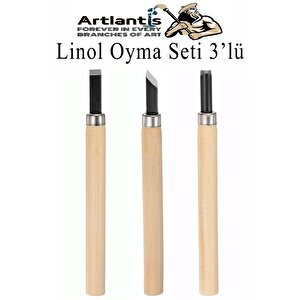Linol Baskı Seti 1 Paket 35x50 Cm Linolyum Tabaka Gri Linol Oyma Seti 3 Bıçaklı Rulo Fırça Mürekkep Linol Baskı Seti