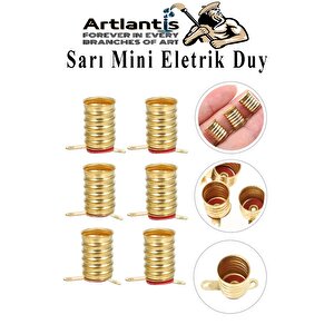 Altı Sarı Mini Duy 10 Adet Deney Duyu Proje İçin Küçük Ampul Yuvası Minyonet Duy Okul Sınıf Elektrik Devre Deney Duyusu