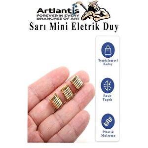 Altı Sarı Mini Duy 10 Adet Deney Duyu Proje İçin Küçük Ampul Yuvası Minyonet Duy Okul Sınıf Elektrik Devre Deney Duyusu