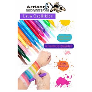 Yüz Boyası 6 Renk 1 Paket Fixpoint Face Paint Çevirmeli Yüz Boyası Canlı Renkler Sağlığa Zararsız Kreş Okul Öncesi