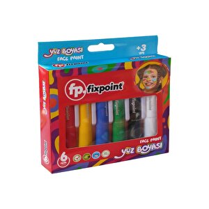 Yüz Boyası 6 Renk 1 Paket Face Paint Çevirmeli Yüz Boyası Canlı Renkler Sağlığa Zararsız