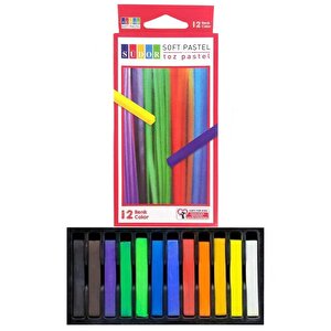 Toz Pastel Boya 12 Renk A5 Eskiz Defteri Pastel Dağıtma Kalemi 1 Paket Toz Soft Pastel Boya 12 Li Yumuşak Pastel Gölgele