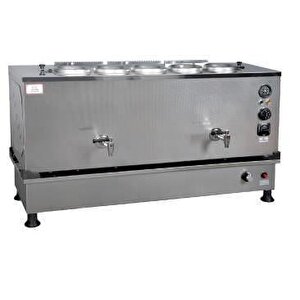 Inoks Pro Kompakt Full Otomatik Çay Makinası Paslanmaz 5 Demlikli 50 Litre Elektrikli Doğalgazlı