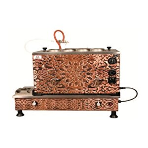 Turbo Full Otomatik Elektrikli Tüplü Çay Kazanı 4 Demlikli 40 Litre Bakır